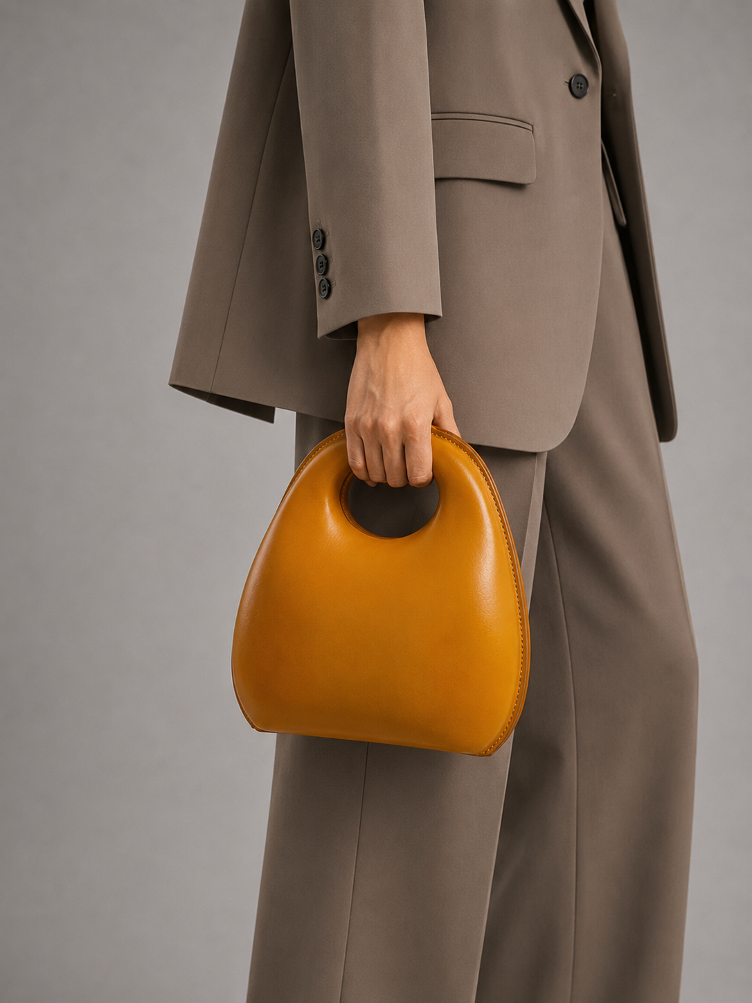 Luna Leather Crossbody Bag with Cutout Handle