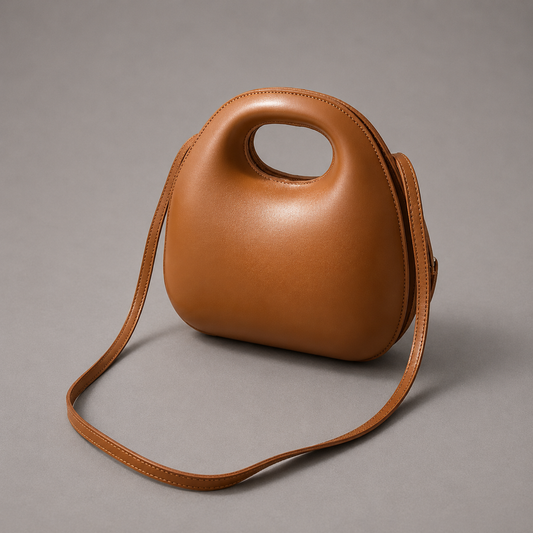 Luna Leather Crossbody Bag with Cutout Handle