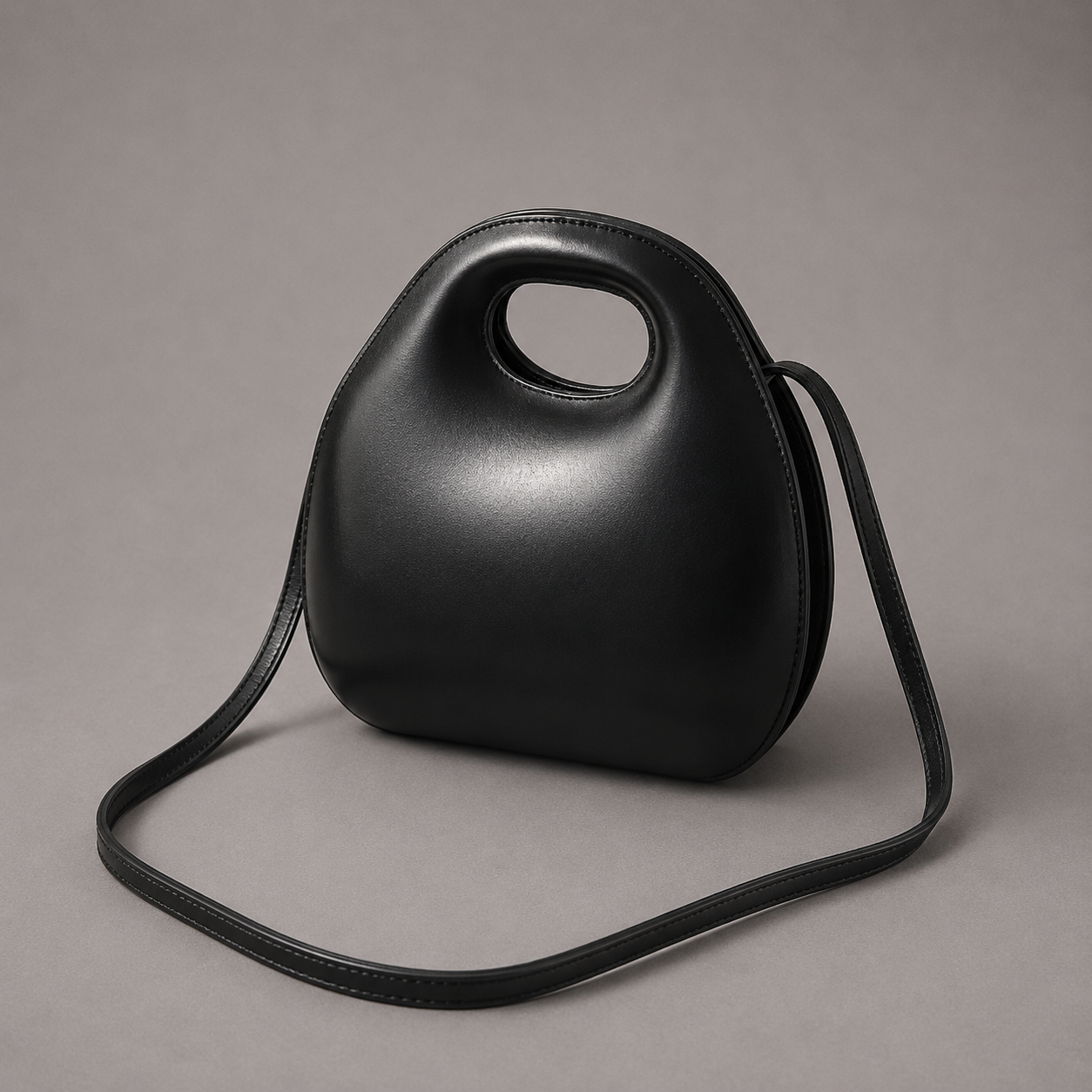 Luna Leather Crossbody Bag with Cutout Handle